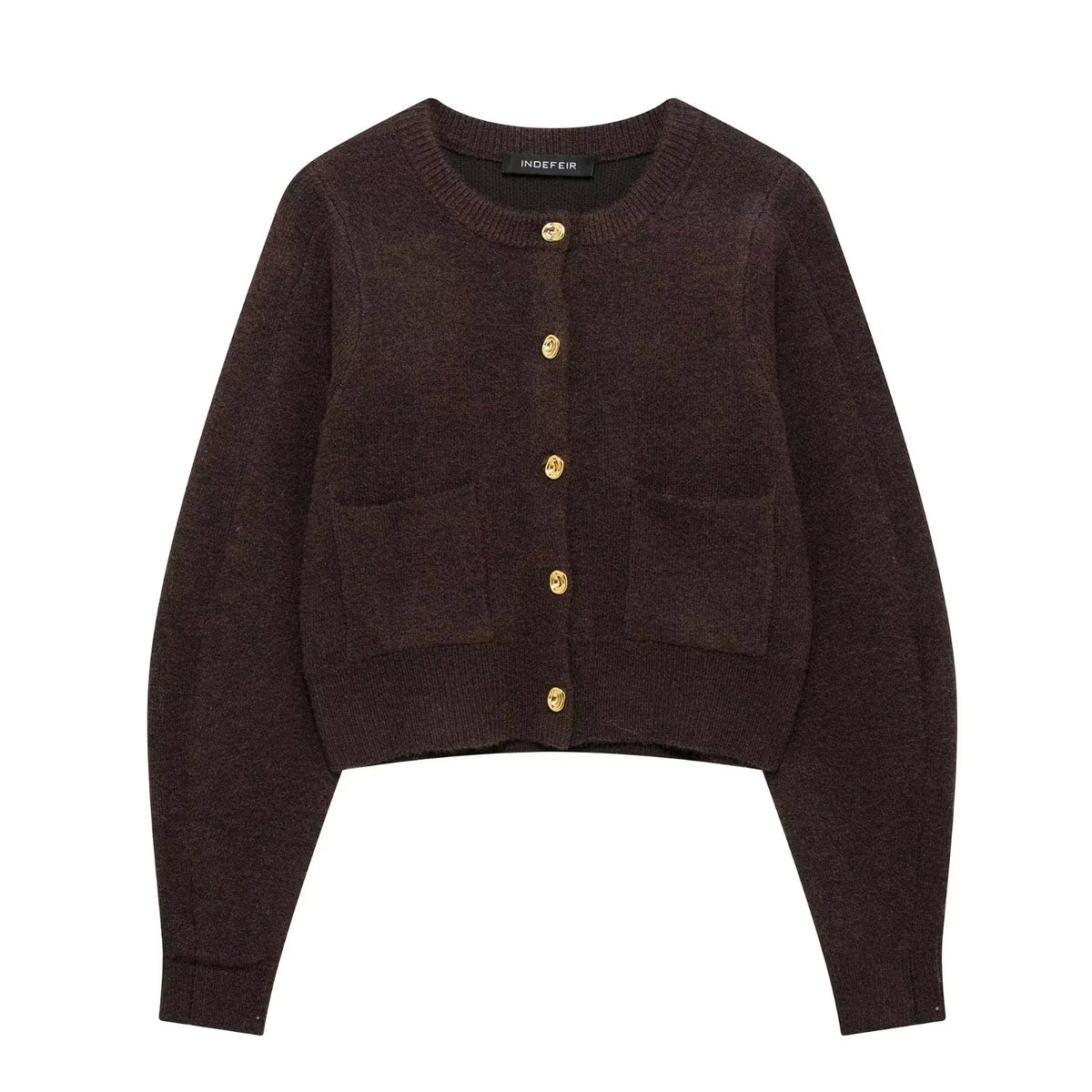 HH Women Skirt Suit Fashion O-Neck Knitted Long Sleeve Single Breasted Pocket Cardigan+Elastic Waist Slim Mini Skirt 3 Color