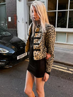 Vintage Leopard Cropped Coat Statement Trendy Faux Fur Spotted Jacket Autumn Casual Chic Fashion Women Street Outfits