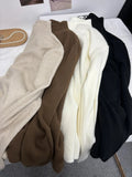 Vintage Knitted Long Sleeve Turtleneck Solid Sweater