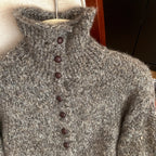 Women's Turtleneck Cardigan Sweater Y2k Vintage 2000s Jumper Knitwear Long Sleeves Korean Soft Cozy Sweater Autumn Winter 2025