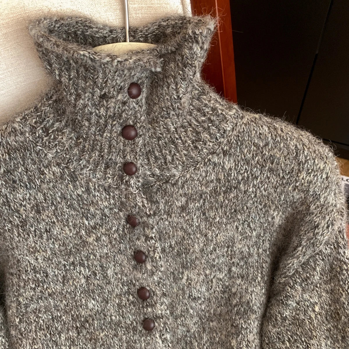 Women's Turtleneck Cardigan Sweater Y2k Vintage 2000s Jumper Knitwear Long Sleeves Korean Soft Cozy Sweater Autumn Winter 2025