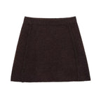 HH Women Skirt Suit Fashion O-Neck Knitted Long Sleeve Single Breasted Pocket Cardigan+Elastic Waist Slim Mini Skirt 3 Color