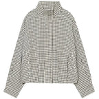 HXAO Plaid Bomber Jacket Women's Jacket Spring Autumn 2026 Crop Oversized Long Sleeve Top Casual Zipper Outerwear Outdoor Coats
