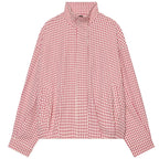 HXAO Plaid Bomber Jacket Women's Jacket Spring Autumn 2026 Crop Oversized Long Sleeve Top Casual Zipper Outerwear Outdoor Coats