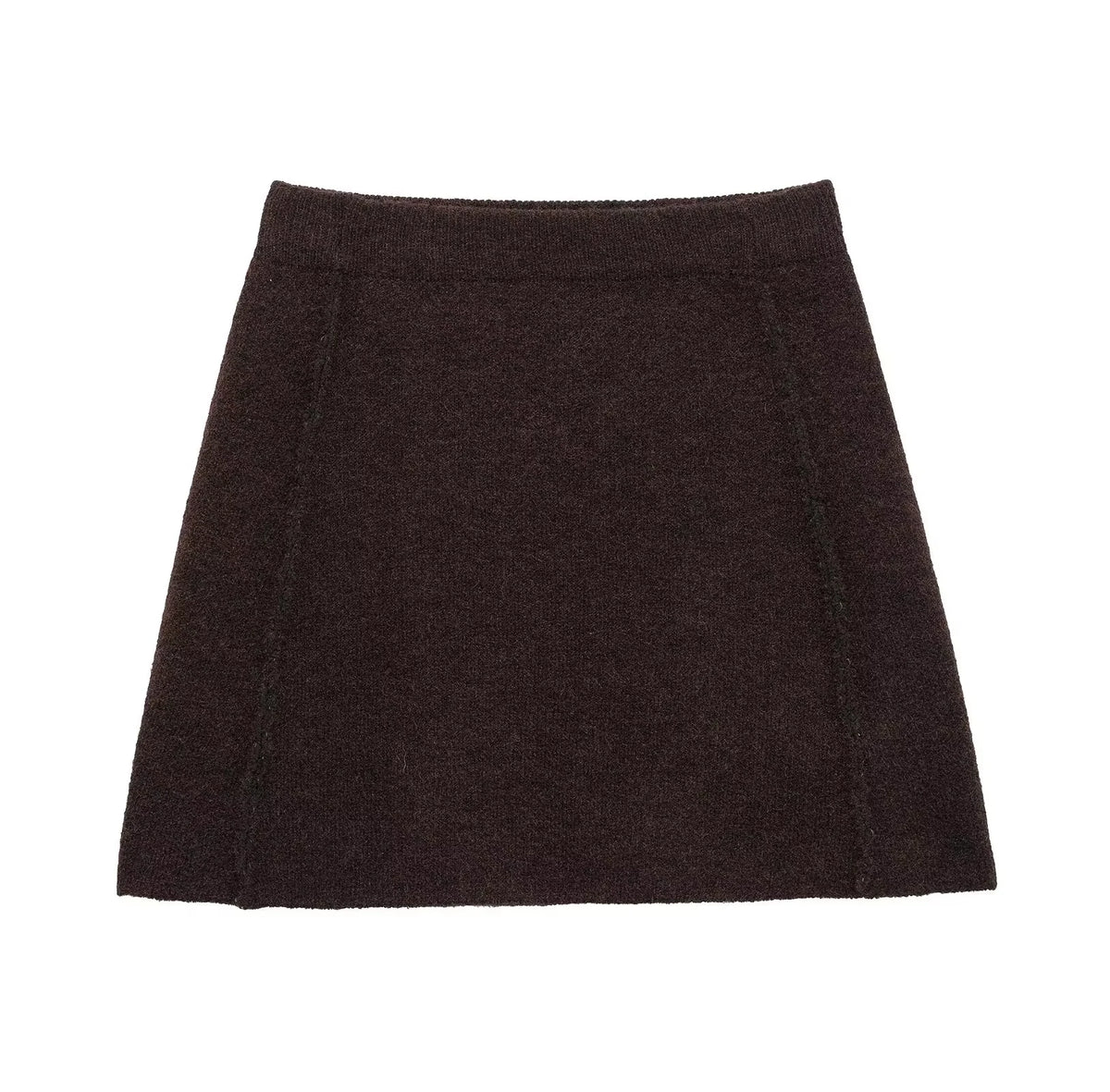 HH Women Skirt Suit Fashion O-Neck Knitted Long Sleeve Single Breasted Pocket Cardigan+Elastic Waist Slim Mini Skirt 3 Color